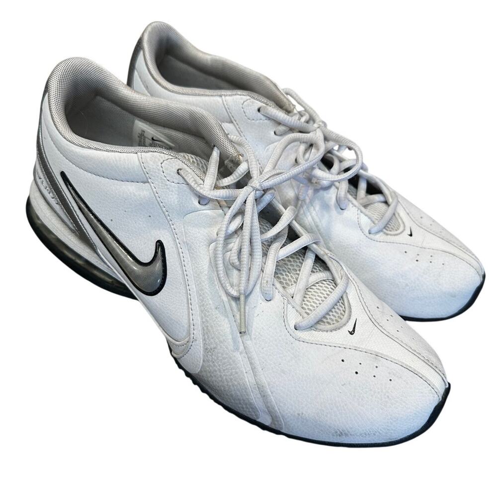 Y2K Mens Nike Reax Running Shoes White Black Athletic Sneakers